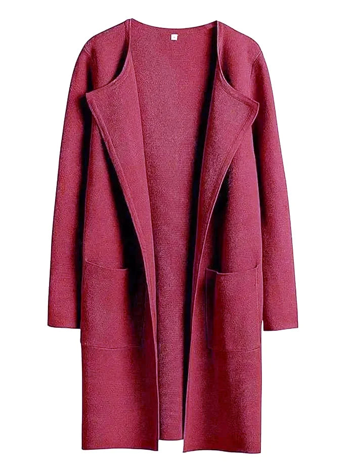 Lune London | Coat - Loose Fit - Knee Length - Wide Lapel - Minimalist Design