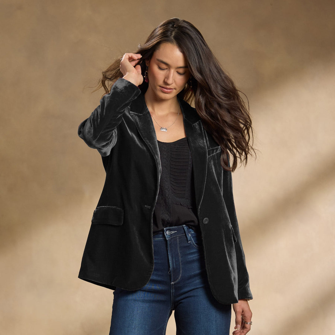 Lune London | Embroidered Velvet Autumn Jacket