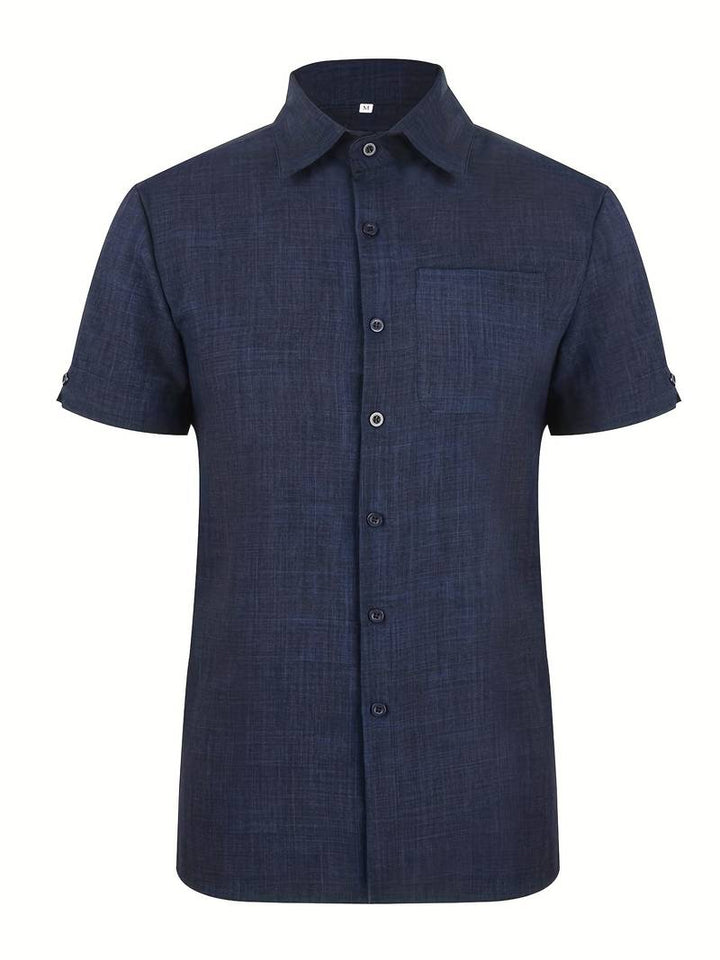 Chic und Stil | Classic Casual Short Sleeve Shirt with Buttons for Men