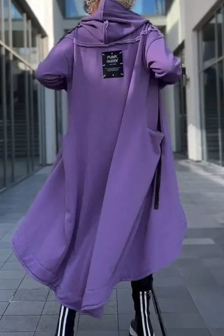 Chic und Stil | Long hoodie dress with modern cut