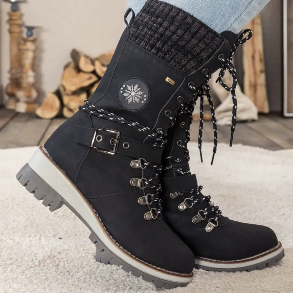 Lune London | Winter boots - Leather - Lace-up closure - Robust non-slip sole - Comfortable fit