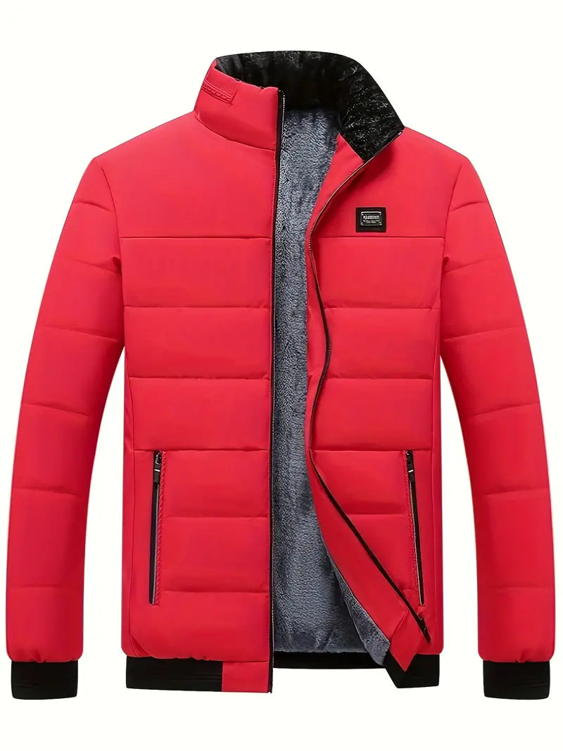 Lune London | fashionable men's jacket with high collar - thick and warm winter coat with velvet lining