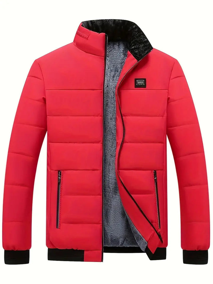 Lune London | fashionable men's jacket with high collar - thick and warm winter coat with velvet lining