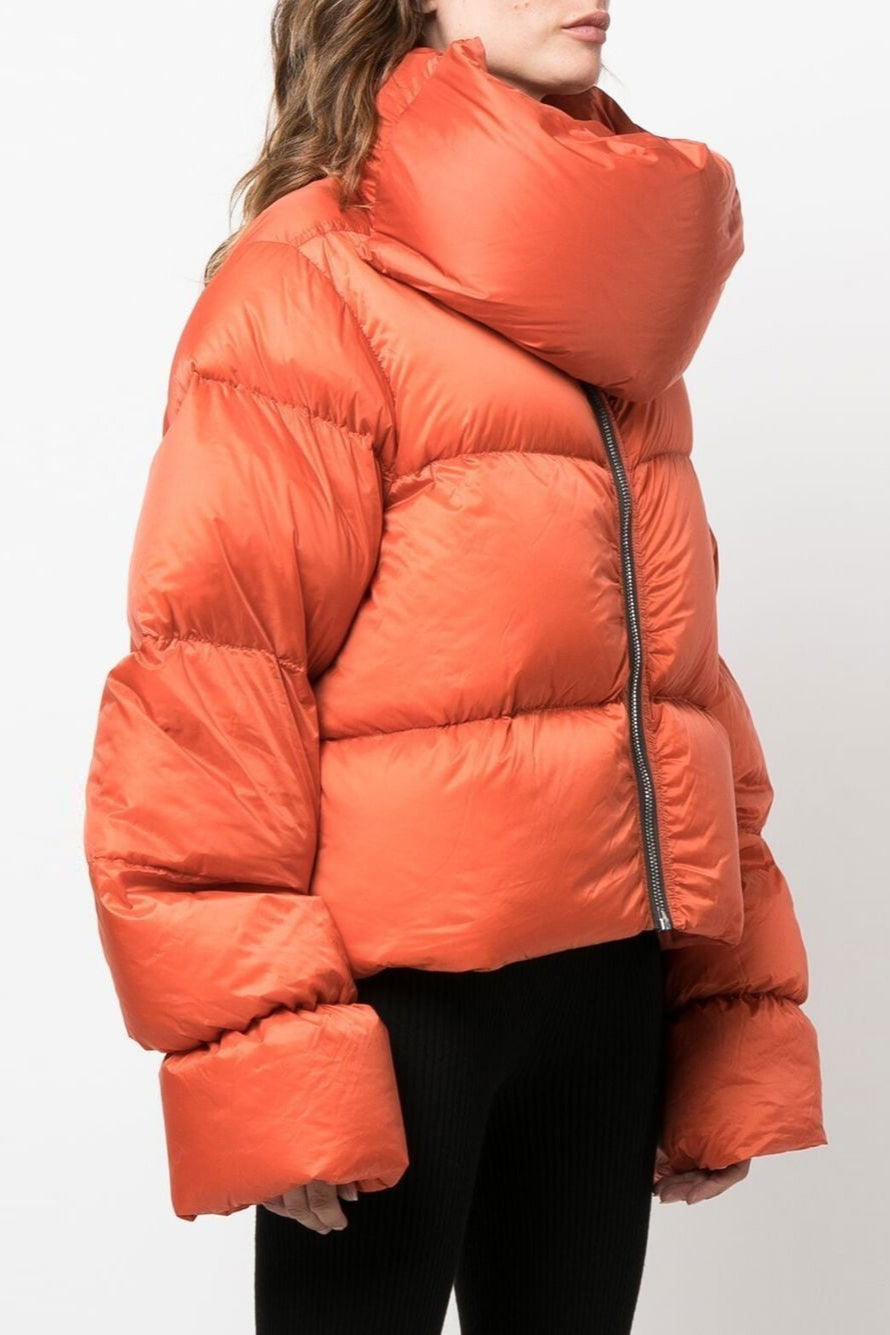 Lune London | Neck Scarf Collar Quilted Puffer Jacket