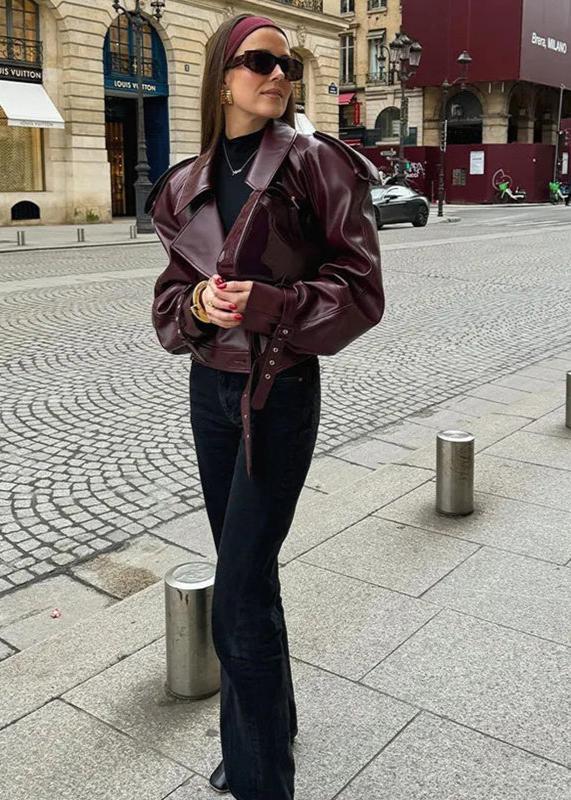 Lune London | Revers Faux Leather Jacket