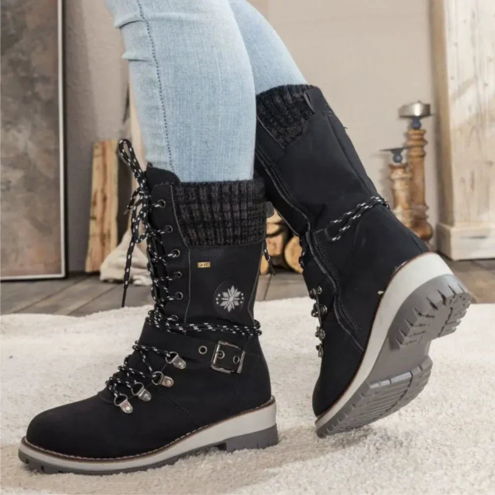 Lune London | Winter boots - Leather - Lace-up closure - Robust non-slip sole - Comfortable fit