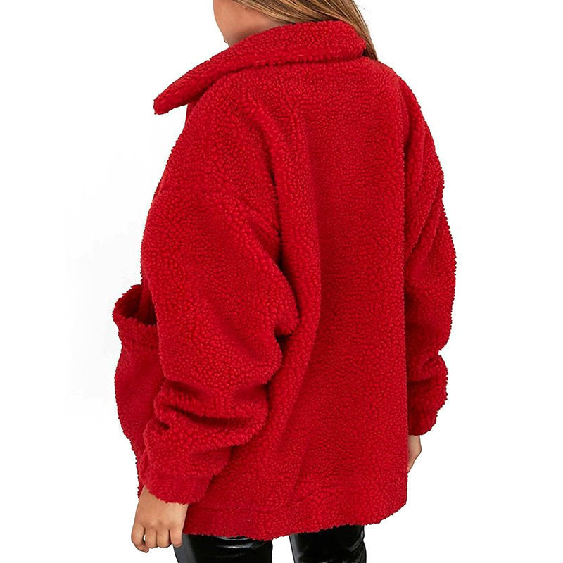 Lune London | Women's Fleece Sweatshirt with Wide Collar