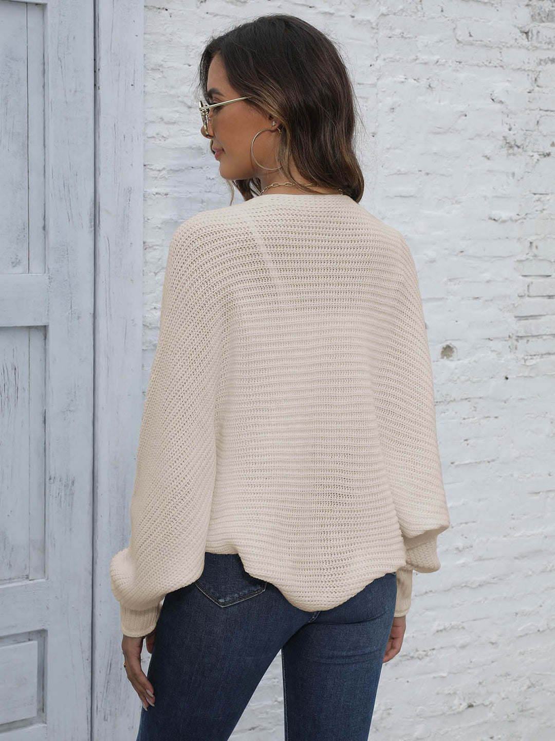Lune London | Bat Sleeve Open Front Short Cardigan