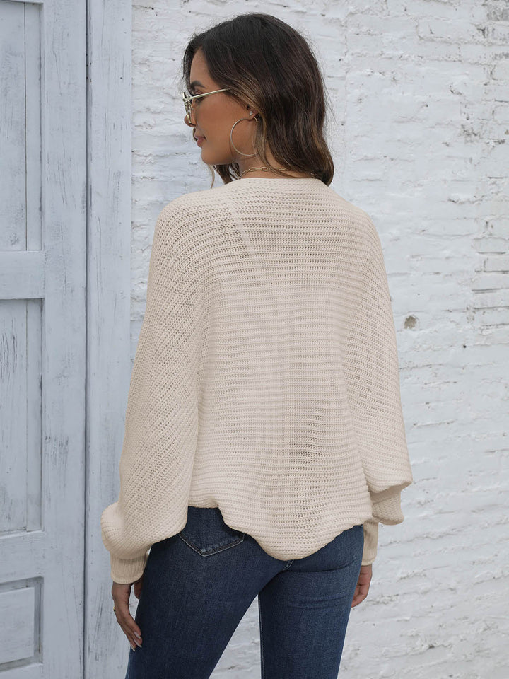 Lune London | Bat Sleeve Open Front Short Cardigan