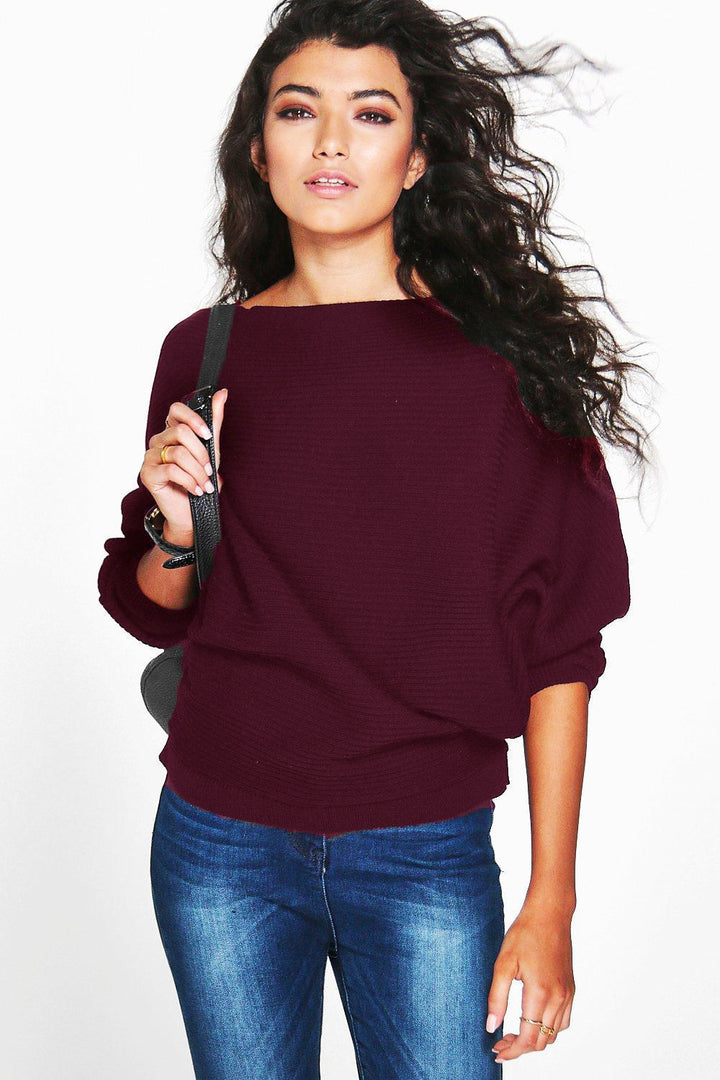 Pull femme décontracté en tricot avec coupe oversized innovante et manches bouffantes à la mode Lune London