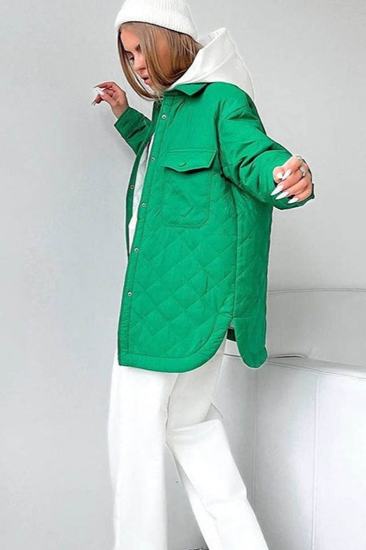 Lune London | Long cut diamond quilted puffer jacket