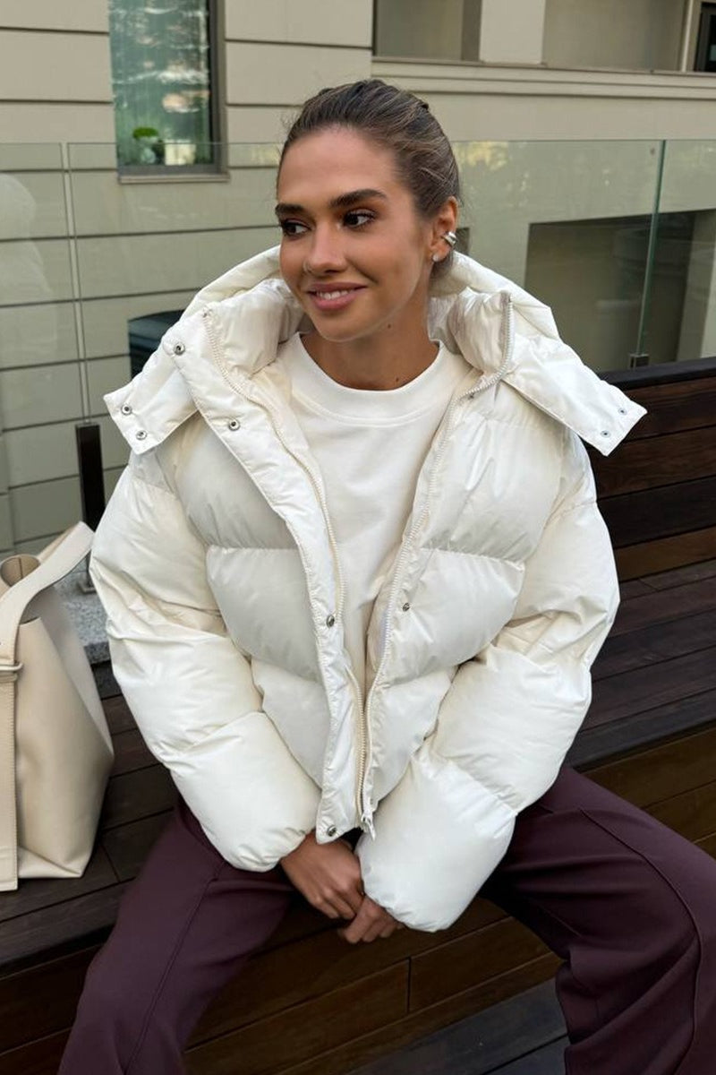 Lune London | Fit Cropped Hooded Puff Jacket