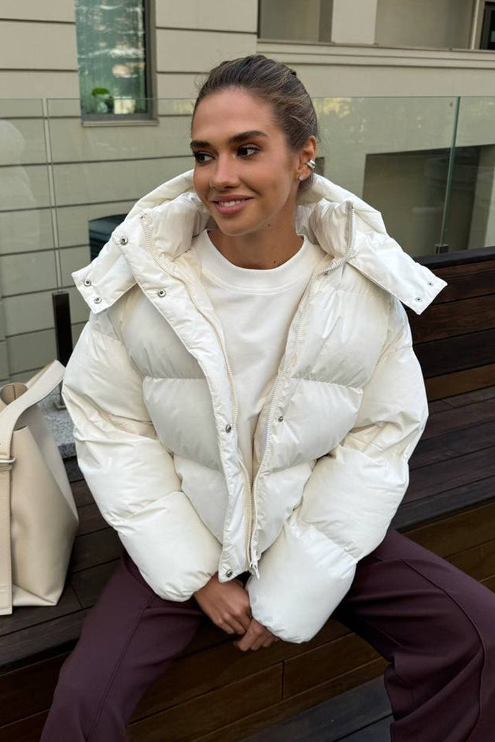 Lune London | Fit Cropped Hooded Puff Jacket