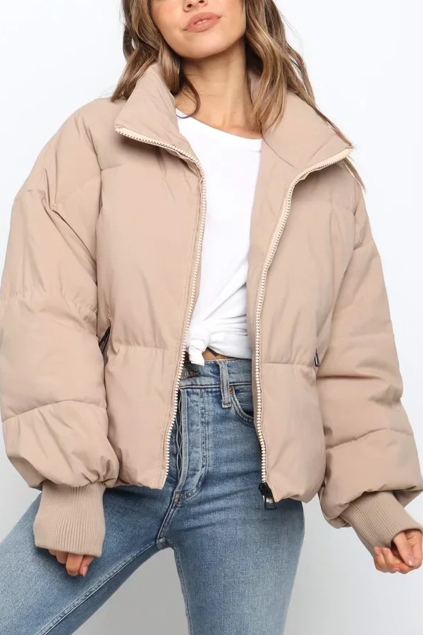 Lune London | Collars Zipper Pocket Thick Warm Cotton Jacket