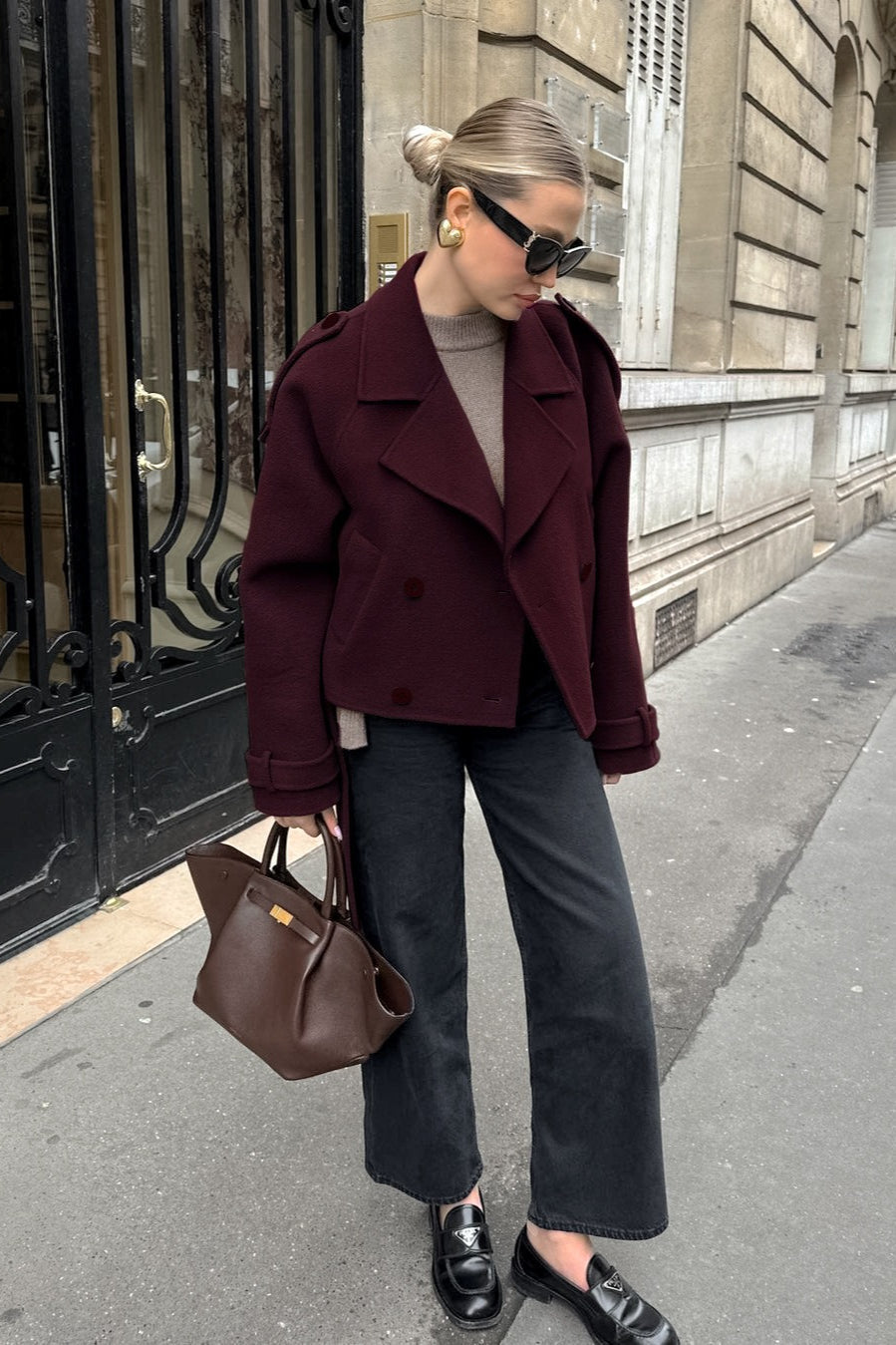 Lune London | Brown Wool Double-Breasted Jacket