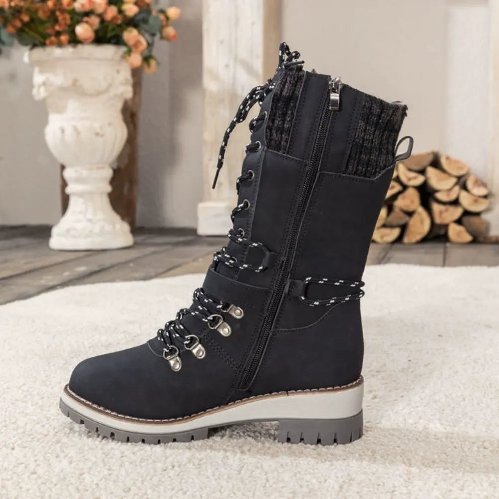Lune London | Winter boots - Leather - Lace-up closure - Robust non-slip sole - Comfortable fit