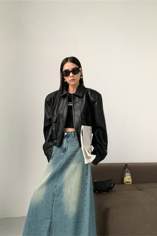 Lune London | PU Leather Lapel Jacket