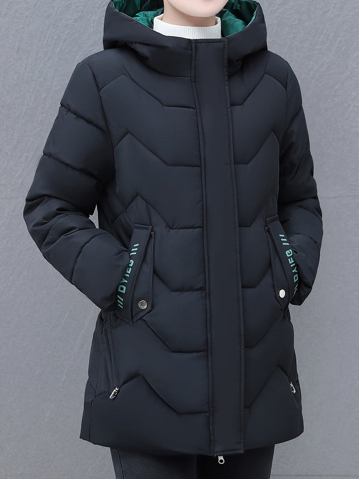 Lune London | Long Casual Women's Down Jacket with Hood