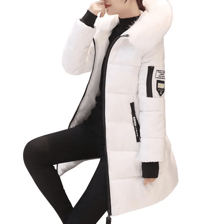 Women’s Cotton Winter Coat with Hood – Mid-Length & Warm | Lune London