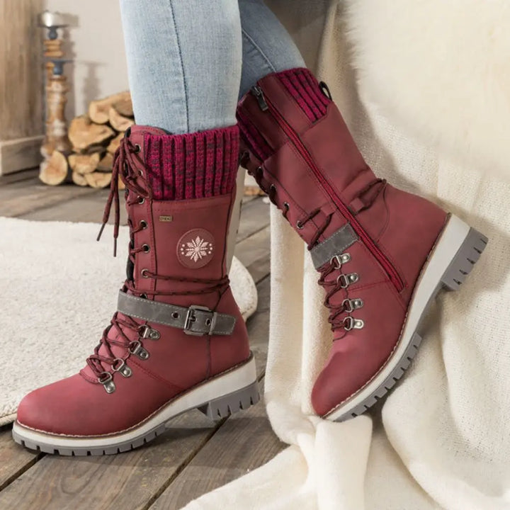Lune London | Winter boots - Leather - Lace-up closure - Robust non-slip sole - Comfortable fit