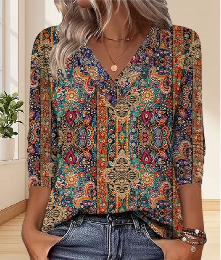 Lune London | Casual blouse with elegant pattern