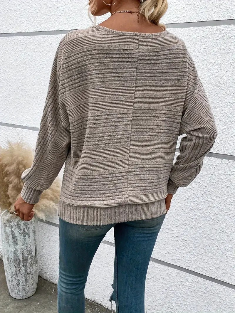 Lune London | Relaxed Blouse with Bat Sleeves and Round Neck