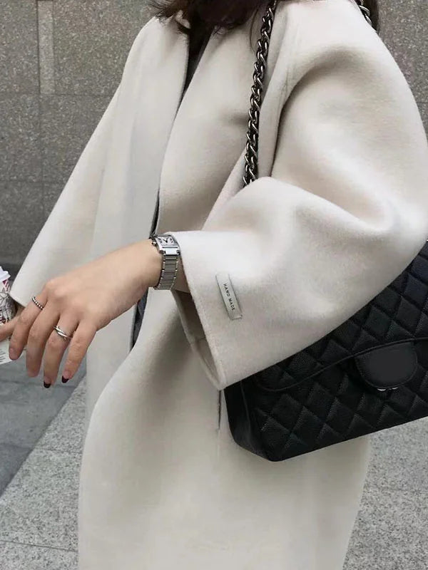 Women’s Long Wool Coat with Elegant Fit & Thermal Insulation | Lune London
