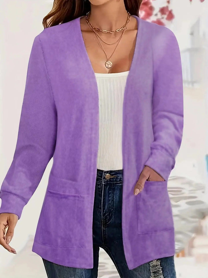 Lune London | Stylish Cardigan with Open Front & Pockets