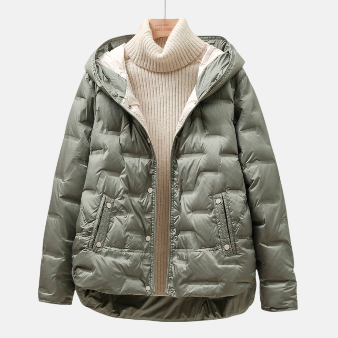 Lune London | Jacket - Quilted Puff - Removable Hood - Snap Button Closure