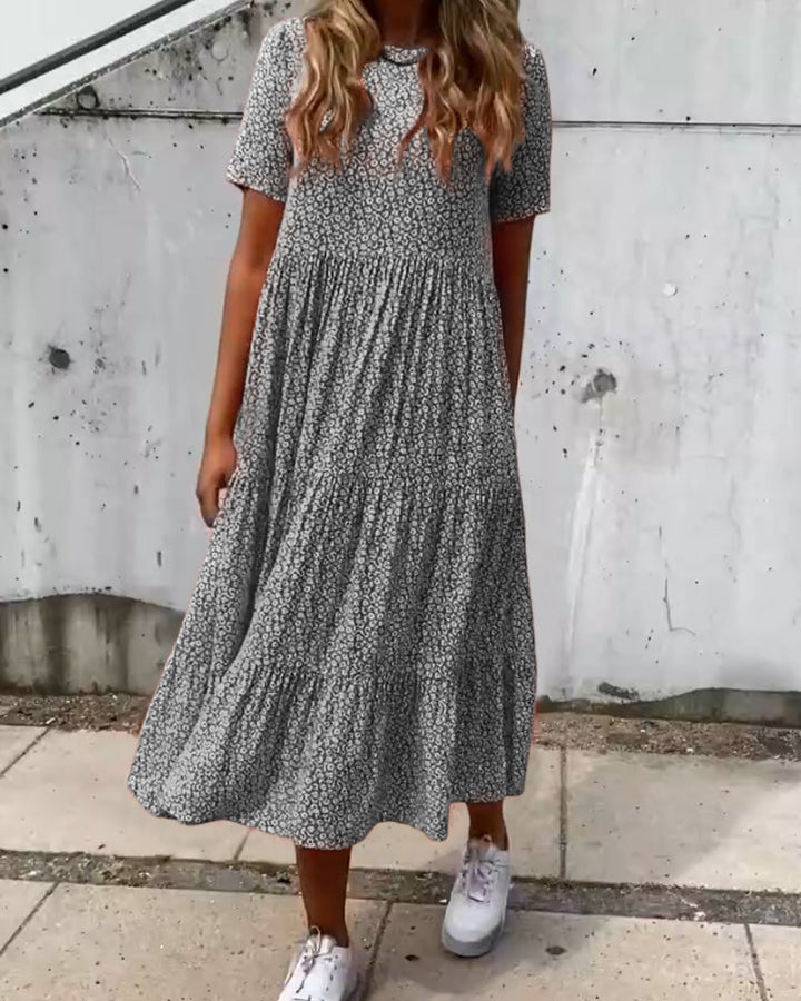 Lune London | Short sleeve dress with floral pattern