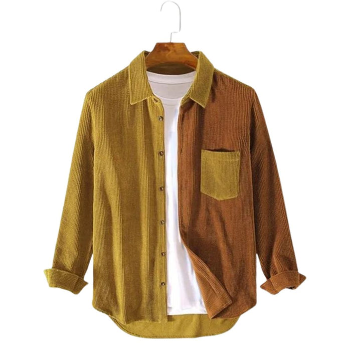 Lune London | Two-Tone Cord Shirt with Contrast Pocket