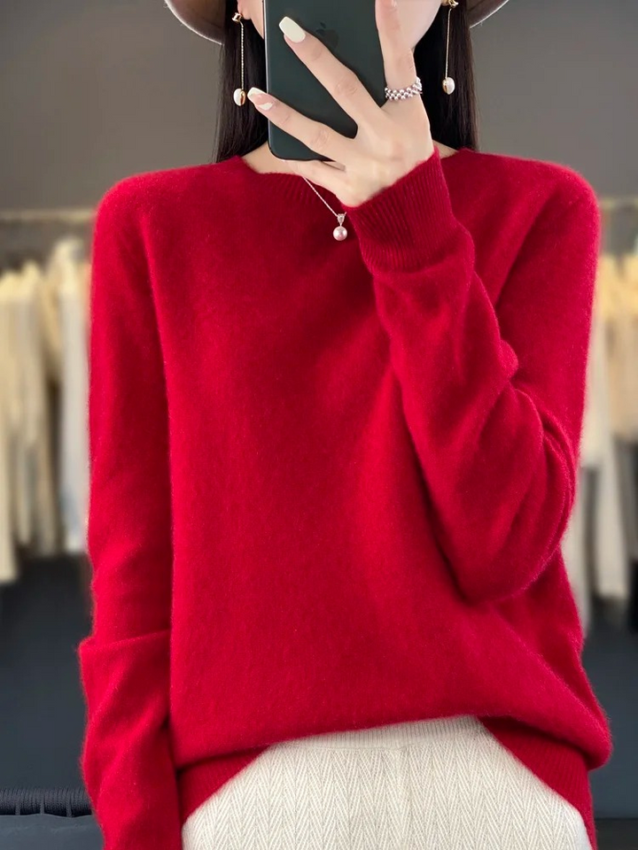 Lune London | Women's Cashmere Sweater Round Neck Soft Elegant Knit Sweater