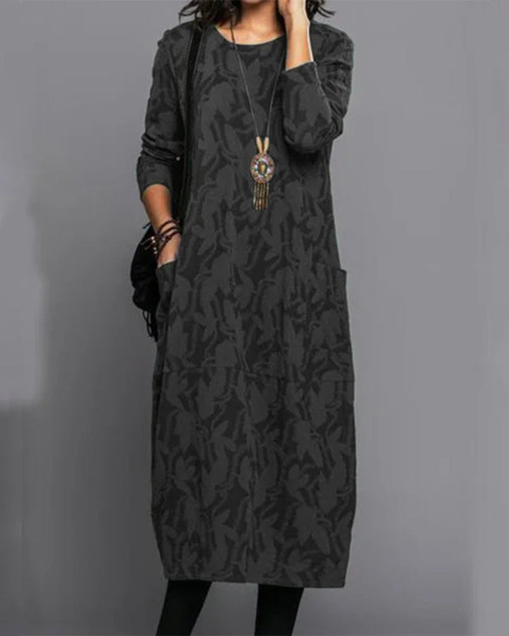 Lune London - Long sleeve dress with pockets and print