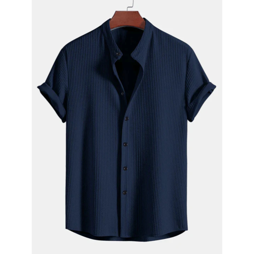 Lune London | Short-sleeve Button Placket Blouse Casual