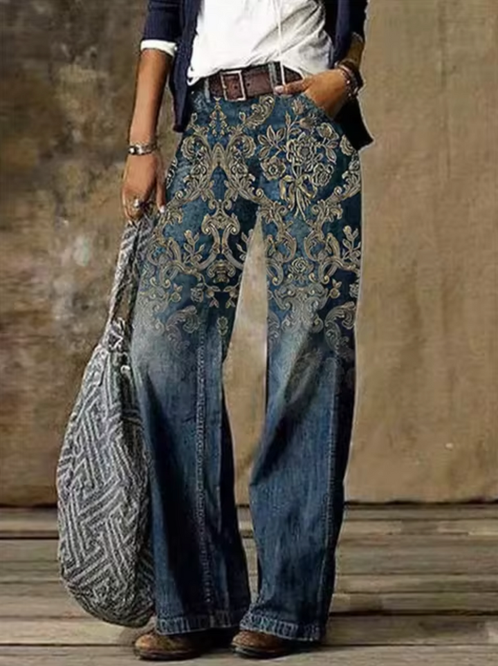 Lune London | Printed Cotton Jeans