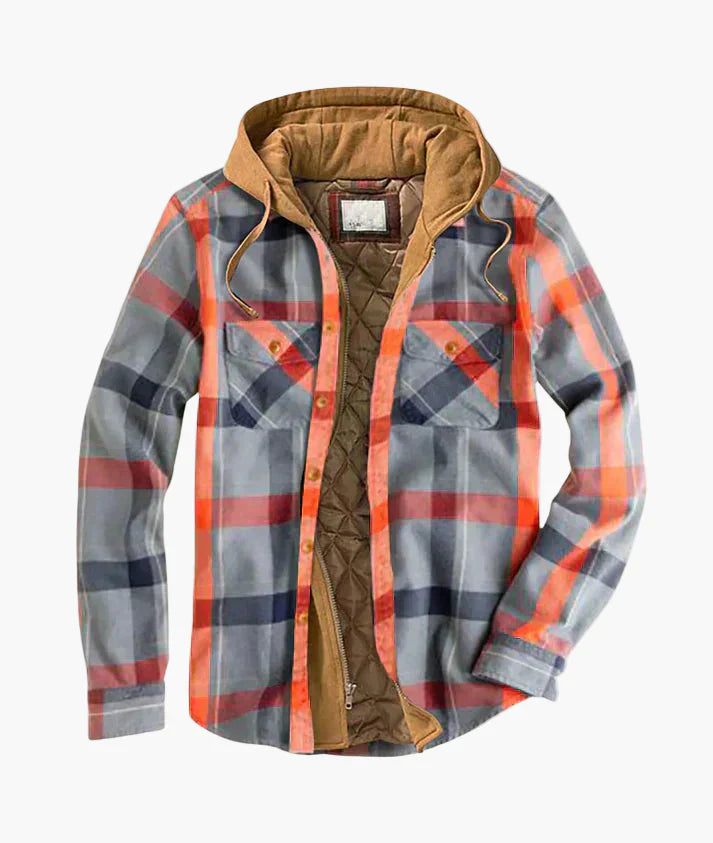 Lune London | Flannel Checked Jacket with Hood - Urban Leisure Style for Fall and Winter