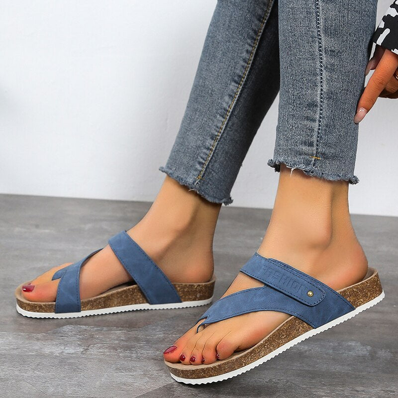 Lune London | Orthopedic sandals with open toe and cork sole