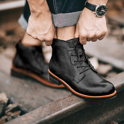 Lune London | Leather Boots for Men with Sturdy Sole