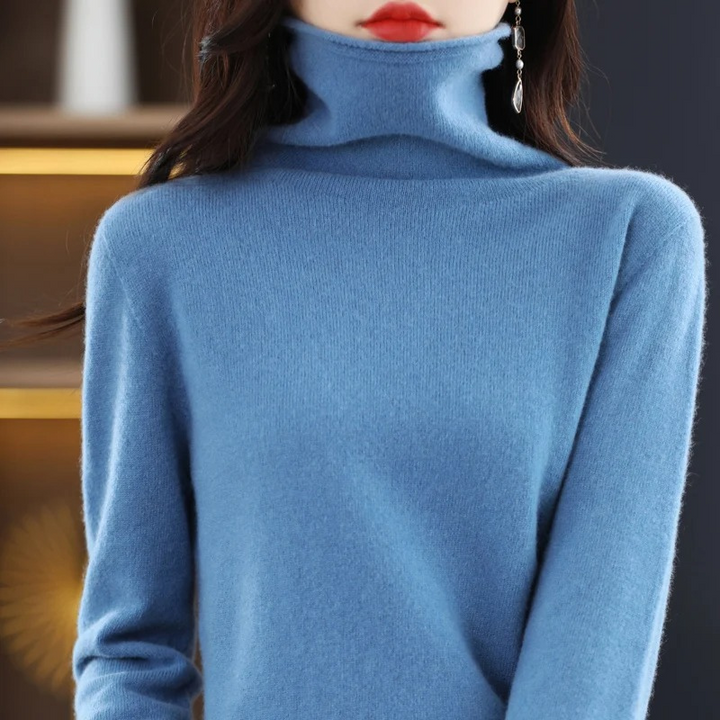 Lune London | Luxe Cashmere Pullover Women Soft Roll Neck Sweater Warm & Stylish