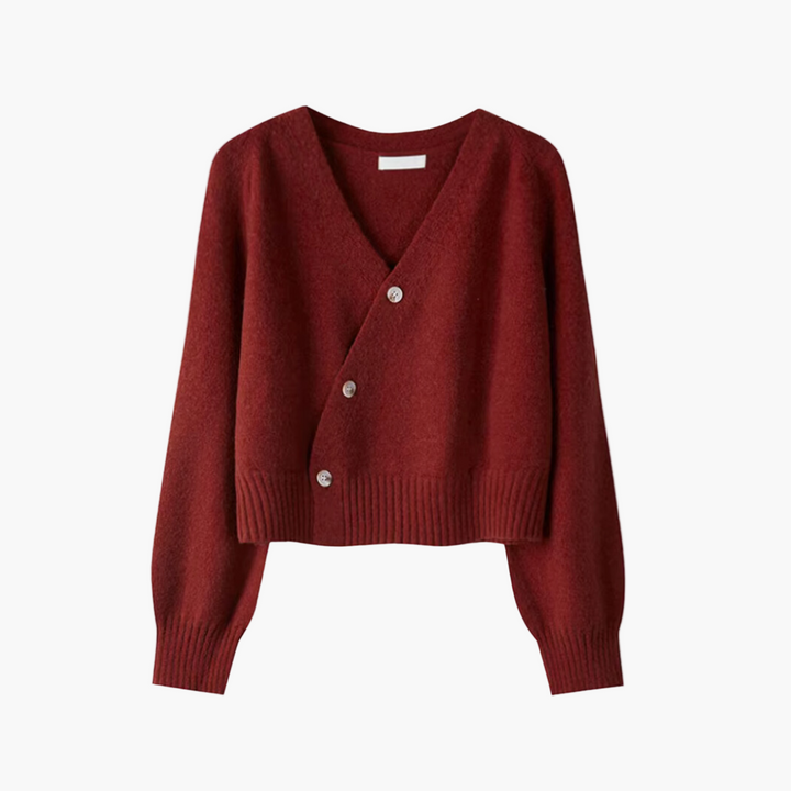 Lune London | V-neck Waistcoat with Diagonal Buttonhole - Modern Cardigan for Everyday and Office