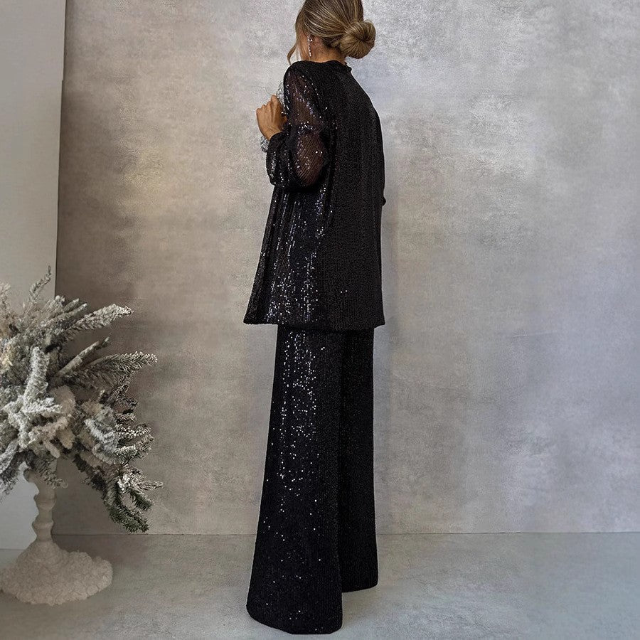 Lune London | Trendy Design High-Waist Sequin Suit