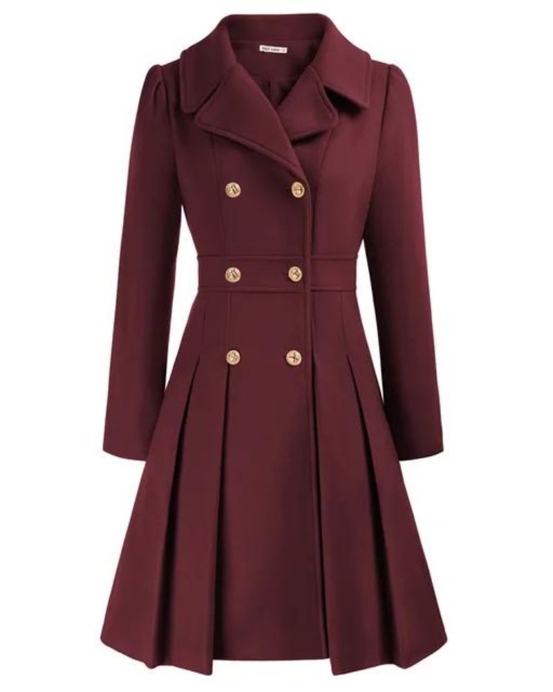 Lune London | Elegant Pleated Wool Coat
