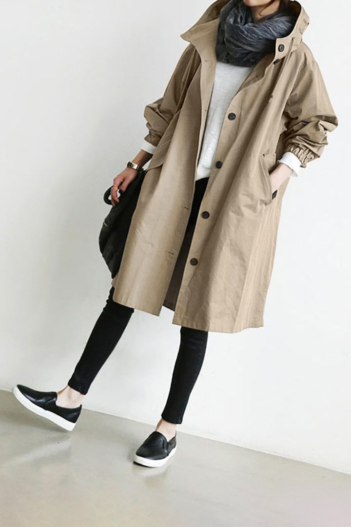Lune London | Hooded trench coat for women