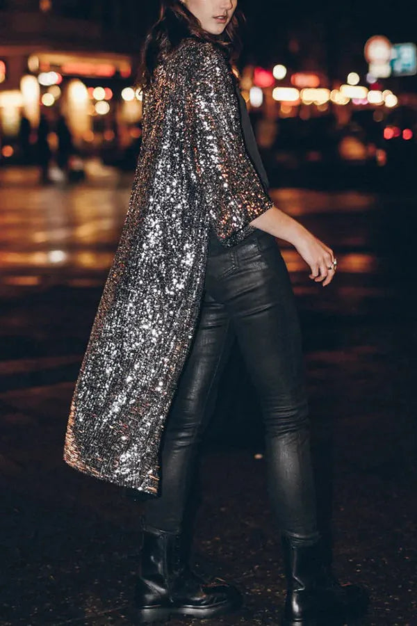 Lune London | Glamour Kimono Made Of Sequins with Keyhole