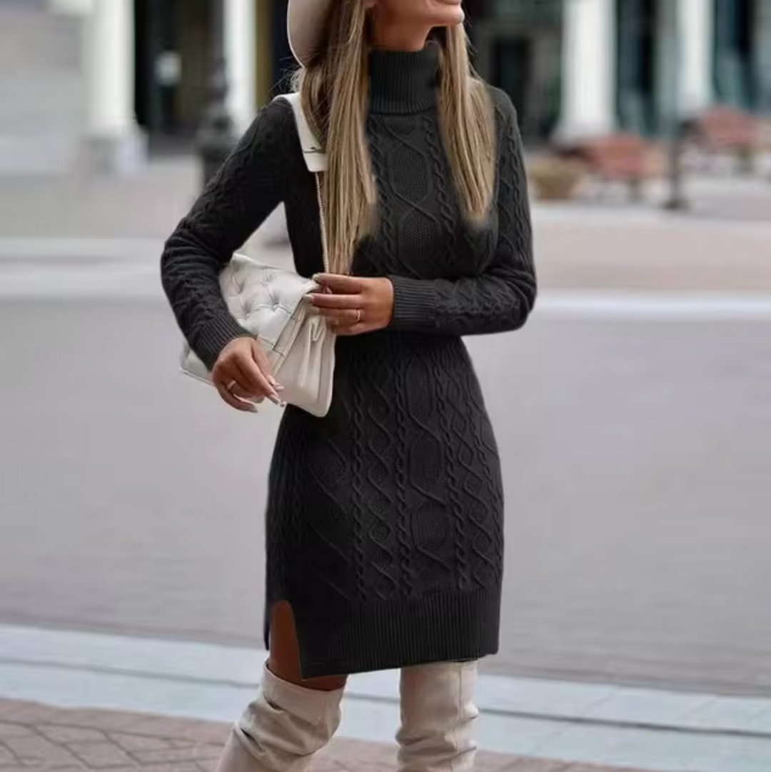 Lune London | Knitted Turtleneck Sweater Dress