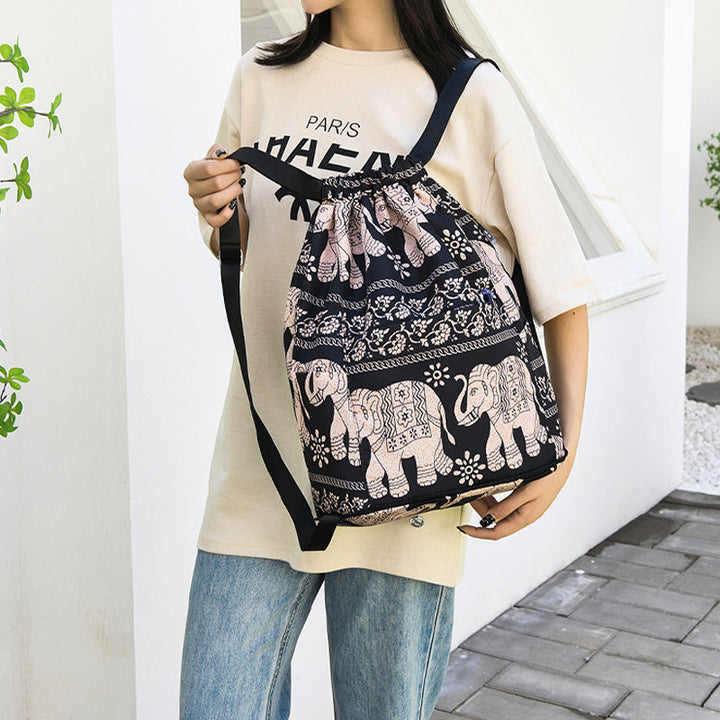 Chic und Stil | Foldable Backpack Large Waterproof Backpack for Folding with Drawstring