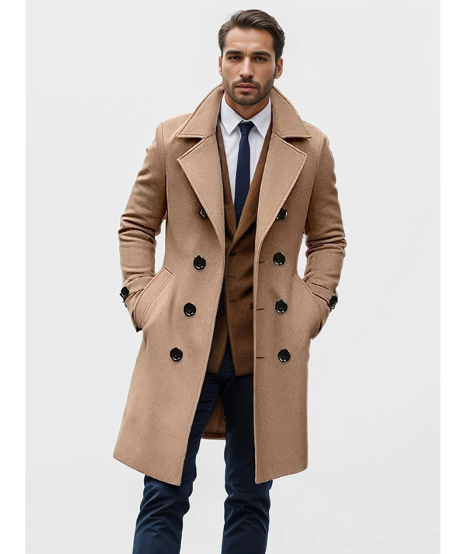 Lune London | Elegant Men's Double-Breasted Coat