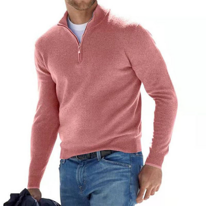 Lune London | Merino V-Neck Pullover with Zipper