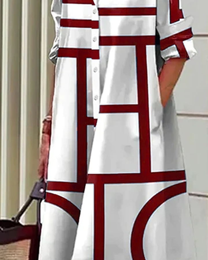 Lune London | Dress with Pockets and Geometric Print