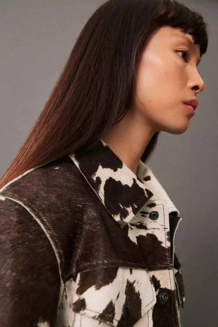 Lune London | Print Faux-Fur Shirt Jacket